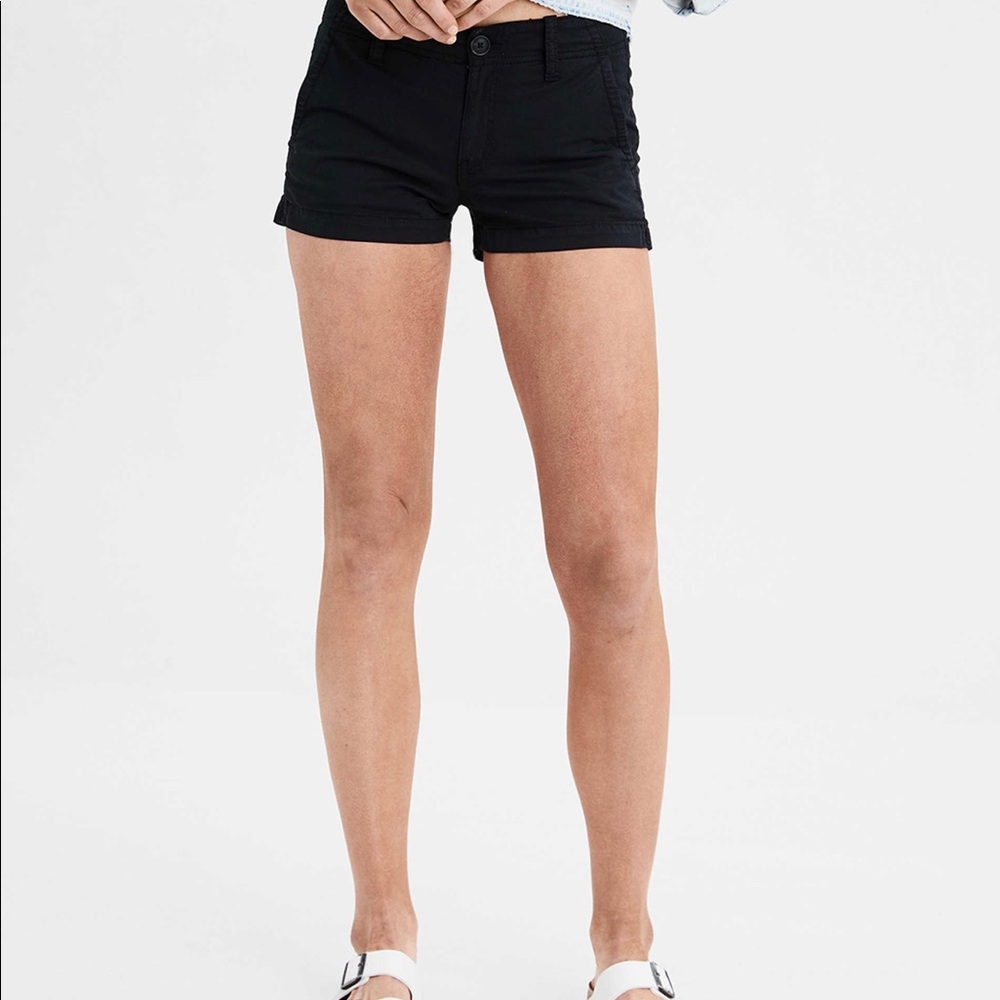 American Eagle Midi shorts black.